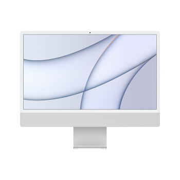 Apple iMac 24英寸 4.5K屏 八核M1芯片(8核图形处理器) 16G 512G SSD 一体式电脑主机 银色 Z12R